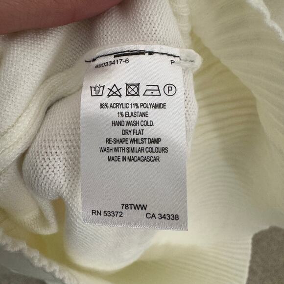 French Connection Mock Neck Longsleeve Pullover Ribbed Sweater US Women's M - Picture 5 of 8